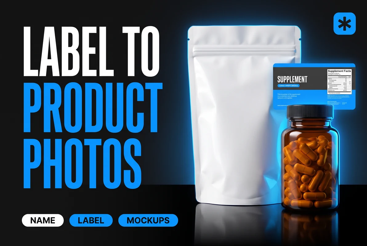 Design a Supplement Brand and Its Product Photos